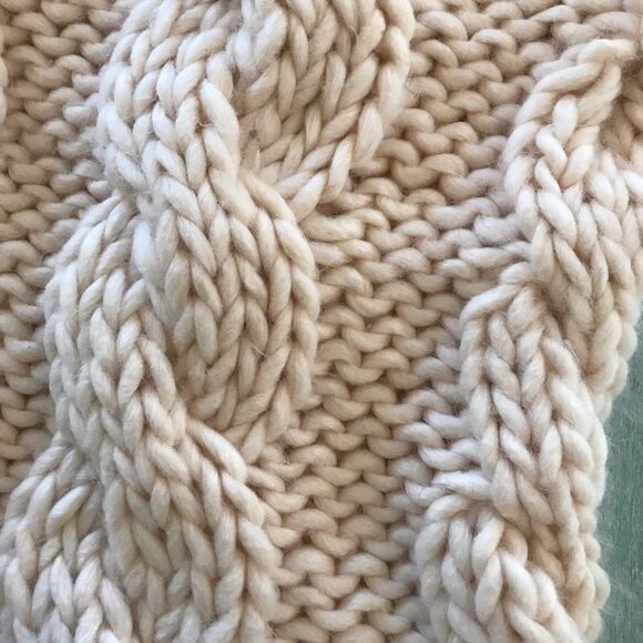 Lemon Beige Cable Knit Tube Scarf NWT - Picture 6 of 6
